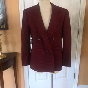 Nordstrom Houndstooth Red/Black Womens Blazer